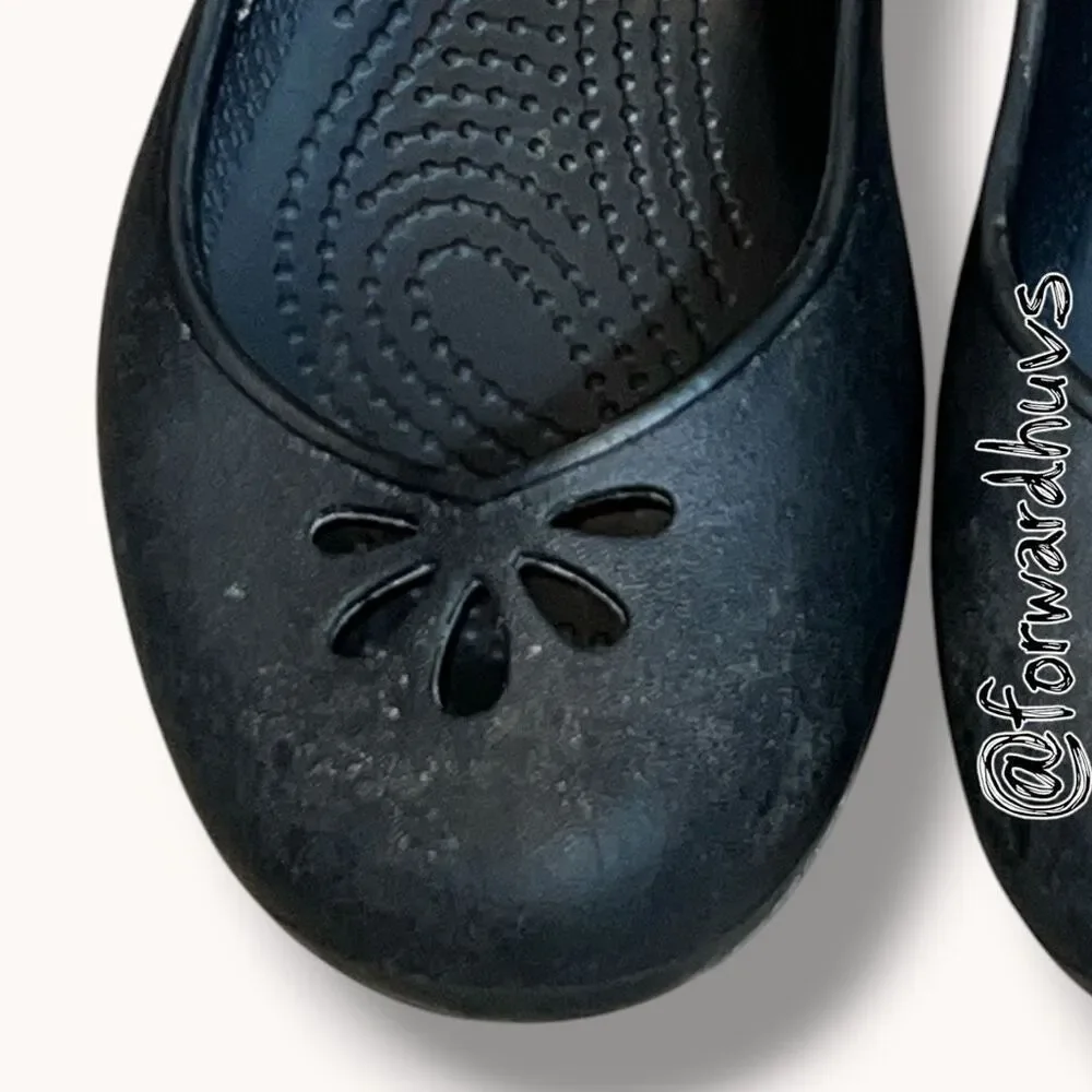 Crocs Kadee Slingback Flats Black Women’s Size 7
